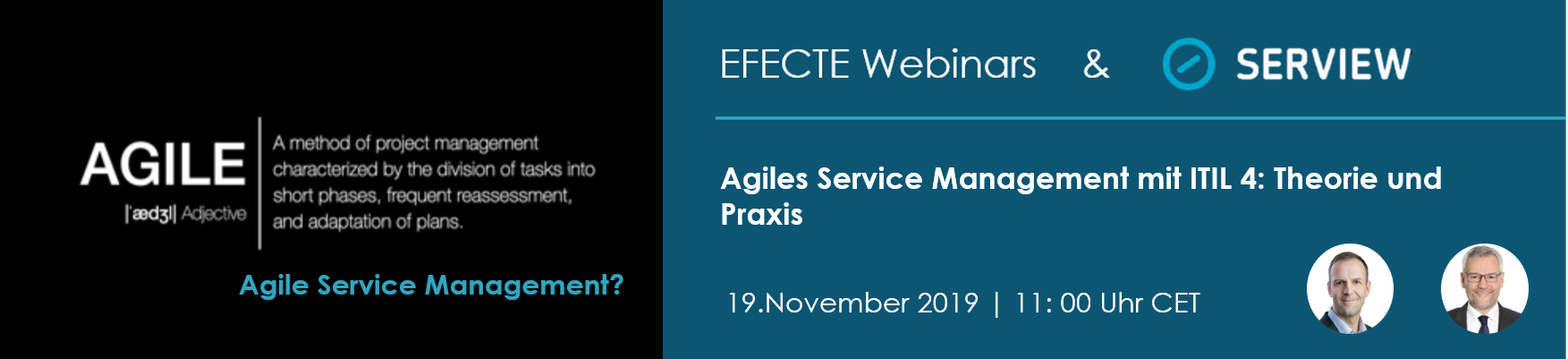 Banner agile service management mit itil4 Banner agile service management mit itil4